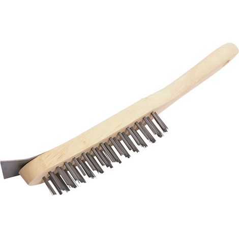Draper 4-Row Wire Scratch Brush with Integrated Scraper (290mm, Model 31573) (1/5)