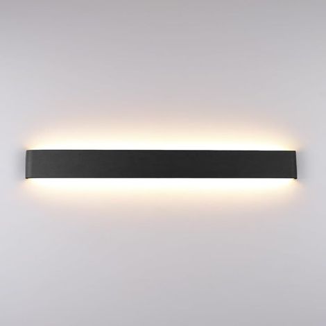 LED Applique Murale Intérieure 30W 91CM, Lumiere Murale Moderne, Lampe Murale en Aluminium de Haut en Bas pour Salon, Chambre, Escaliers et Couloir, 3000 Lumen, Blanc Chaud 3000K, Noir (1/5)