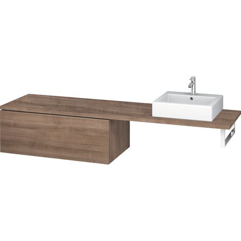 Duravit L-Cube Armario base para anchura de consola 1020mm, profundidad 547mm, 1 extraíble, color: Cerezo del Tesino - LC583407373 (1/4)