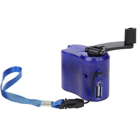 Nouveau chargeur USB portable, chargeur de téléphone d'urgence à manivelle, chargeur de voyage pour le camping, la randonnée, les sports de plein air et les outils de survie EDC.