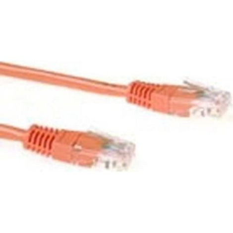 Câble Réseau Cat5e - 5 M - Connecteur Mâle/Mâle - Fils AWG24 - Plaqué Or - Couleur Orange - 1 Pièce