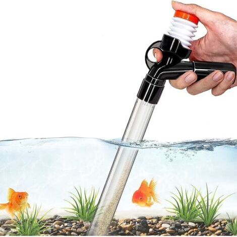 Kit per la pulizia della ghiaia dell'acquario, ugello lungo per cambi d'acqua e pulizia della ghiaia del filtro.