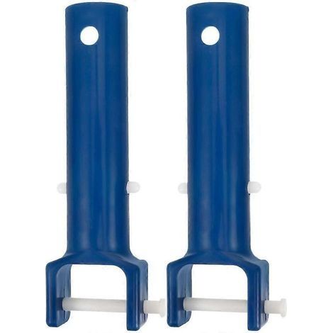 Poignée de rechange universelle pour aspirateur de piscine avec clips en V et goupilles, compatible avec les brosses de piscine, lot de 2 (1/5)