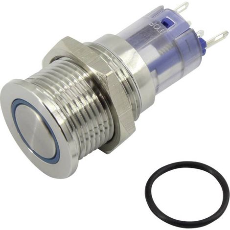 Bouton-poussoir antivandalisme TRU COMPONENTS LAS2GQPF-11E/B/12V/S/P 1303028 48 V/DC 2 A 1 x Off/(On) IP65 à rappel 1 p