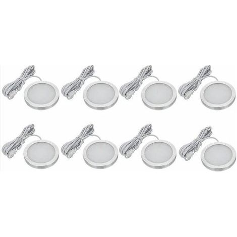 Eclairage pour voiture,Set di 8 Faretti LED interni 12V Dia.59.5mm per cucina roulotte camper VW T4 T5 bianco caldo 3000K (1/5)