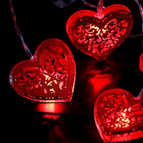 Guirlande Lumineuse LED - 10 Ampoules - Fil Vert - Alimentation Piles AA - Longueur 1.65 M - Usage Intérieur (1/4)