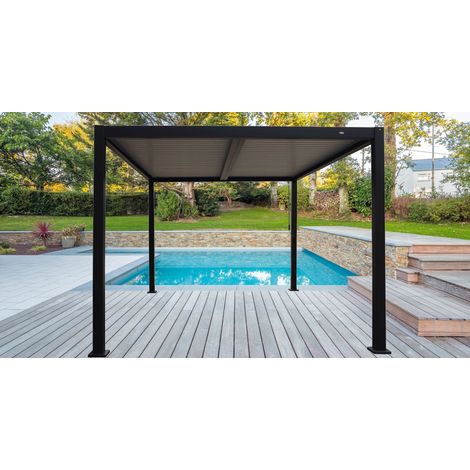 Pergola Bioclimatica In Alluminio Alice - Antracite 400x300 (1/4)