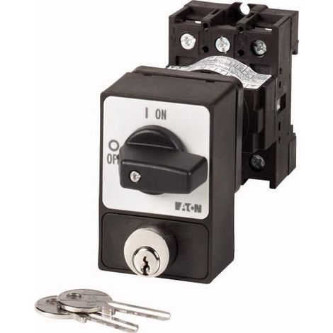Inter Marche-Arrêt 3p 25A serrure-cylindre encastré fix. par l'arr. 000050969 EATON P1-25/Z/SVA(A)