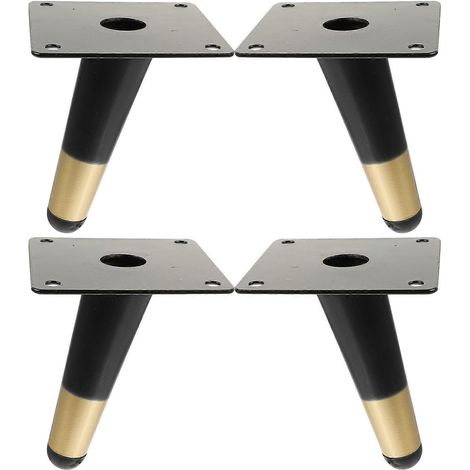 Quatre pieds de canapé en métal, pieds de meubles inclinés, installation robuste, pieds de meuble en fer forgé durables, surface lisse, adaptés aux canapés, meubles TV et coiffeuses. (1/4)