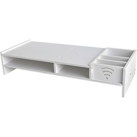 Support écran d’ordinateur réglable en hauteur, support pour moniteur PC, support pour ordinateur portable, rack de bureau avec rangement, organiseur de bureau pour espace de travail (1/5)