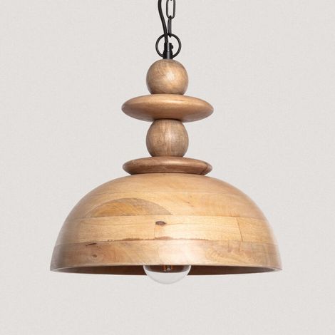 Suspension Bois Solstice ILUZZIA Naturel (1/5)