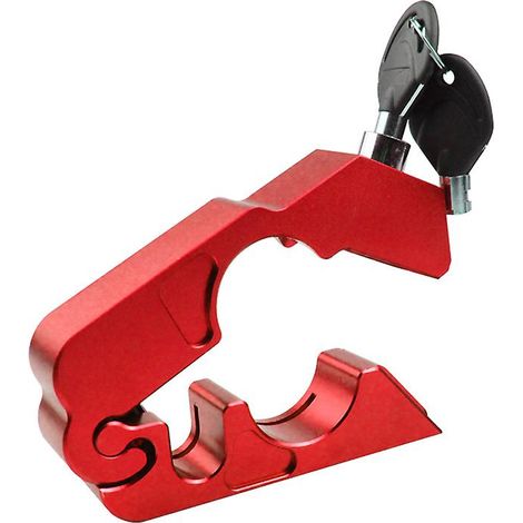 Antivol Poignée Moto - Cadenas Antivol Guidon 38 mm - Pour Moto Scooter Cyclomoteur Quad - 1 Pièce - Rouge (1/4)