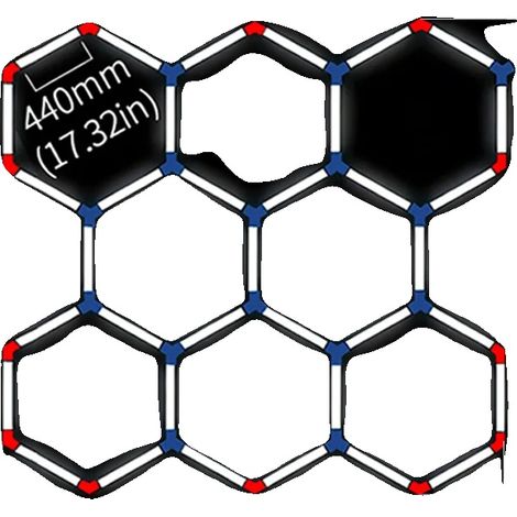 Luz LED, forma hexagonal, alta eficiencia luminosa, 8 orificios-B (1/2)