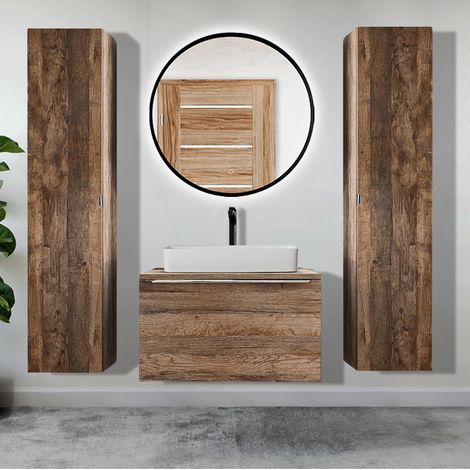 Badmöbel Set PUEBLA-56 in Vintage Oak Eiche, B/H/T 180/200/46 cm (1/5)