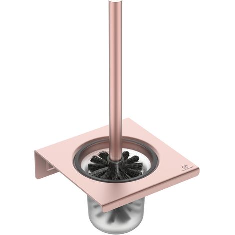 Ideal Standard ALU+ - WC-Bürste wandmontiert mit Halter, mattiertes Glas/Roségold BD593RO (1/3)
