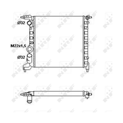 Radiateur, refroidissement du moteur NRF 58783 RENAULT 7701034768 8660000464