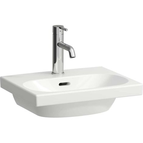 LAUFEN LUA Handwaschbecken, 1 Hahnloch, mit Überlauf, 450x350mm, (1/3)