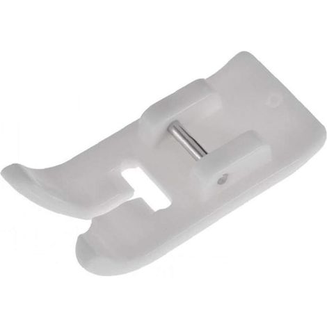 Pied presseur zigzag antiadhésif en téflon pour machine à coudre, fixation basse tige à clipser, blanc, simplicité (1/3)