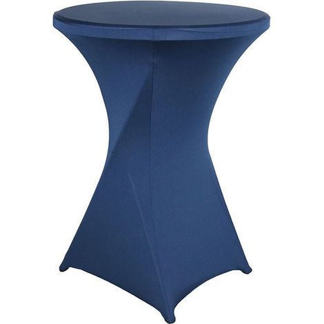 Ahlsen Bistrotischhusse – Mange Debout – Deco Cocktail – Stretch-Spandex (Marineblau), 60 cm × 110 cm (1/5)