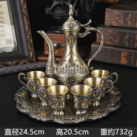 Verre à vin blanc (petit modèle) en bronze, verre à spiritueux pour mariage, flasque à vin, distributeur en bronze
