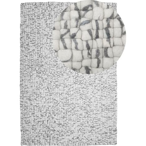Tappeto rettangolare grigio chiaro 160 x 230 cm Amdo