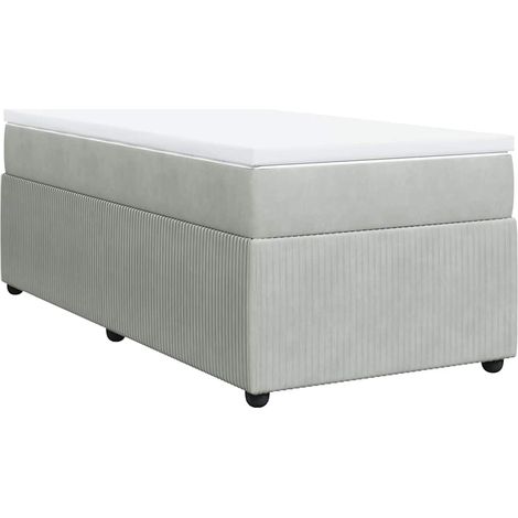 Maison Exclusive - Boxspringbett mit Matratze Hellgrau 80x200 cm