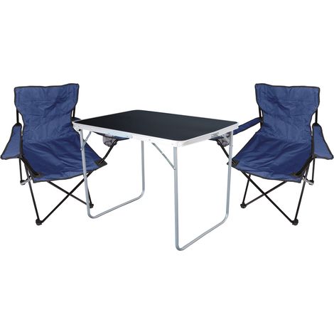 3-tlg Campingsessel Blau + Campingtisch-MMC330870B+2xMPO2431 (1/5)