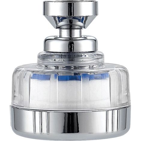 Water Filter Faucet with 6 PP Cotton Filter Elements, Universal Anti-Limescale Faucet Filter, 360° Rotatable Sprayer Head (1/5)