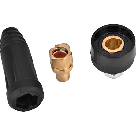 1 connecteur rapide/adaptateur de connexion rapide pour câble de soudage européen noir DKJ35-50 (1/5)