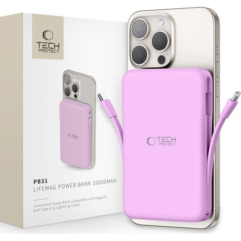 POWER BANK TECH-PROTECT PB31 LIFEMAG MAGSAFE 10000MAH LAVANDA