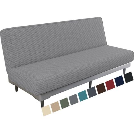 Stretch-Jacquard-Futonbezug ohne Armlehnen, elastischer Boden, waschbar, Sofabettschutz