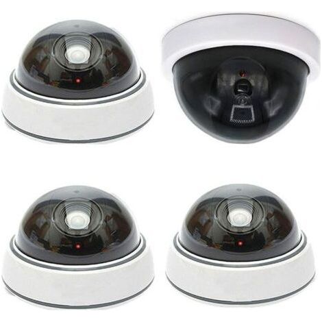 4 Pack Wireless Virtual Dome Camera Outdoor Security Simulation with Realistic IR LEDs for Store and Home Security Protection (1/5)