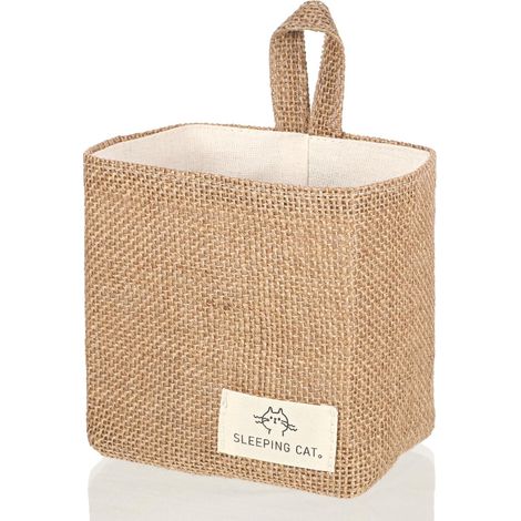 Cesta de almacenamiento colgante pequeña - bolsa de almacenamiento de pared plegable - caja de almacenamiento familiar - cesta de almacenamiento de oficina para organizar llaves, objetos varios, etc. (1/5)