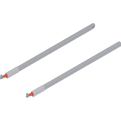 Blum TANDEMBOX Cordon longitudinal (haut), pour tiroir frontal, NL 650 mm, gauche/droite, pour TANDEMBOX antaro, R9006 aluminium blanc