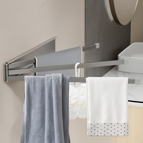 Porte-serviettes pivotant à 180° sans perçage (1/5)