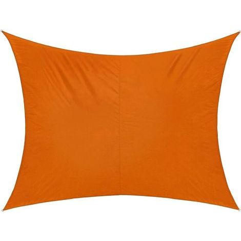 Voile Pare-Soleil Rectangulaire 3x4.5m Imperméable, Voiles d'Ombrage Une Protection des Rayons UV, Toile Solaire en Oxford Résistant Exterieur Balcon Jardin Terrasse, Orange (1/5)