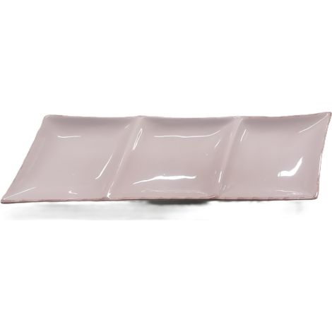M HOME - PIATTO ANTIPASTIERA 3 SCOMPARTIIN CERAMICA