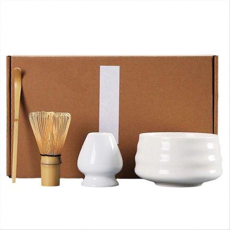 Service à thé Matcha japonais pour la préparation du thé à domicile, bol en bambou (1/5)