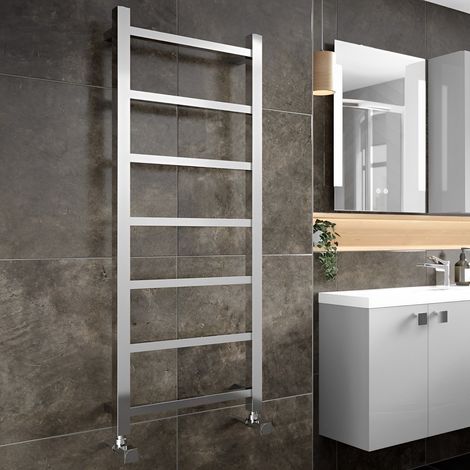 Hudson Reed Eton Heated Towel Rail 1200mm H x 450mm W - Chrome (1/5)