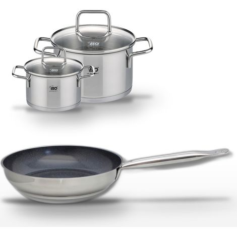 Lot Poêle céramique 28cm et 2 Faitouts 14/20cm Elo Profi Therm Platinum (1/5)