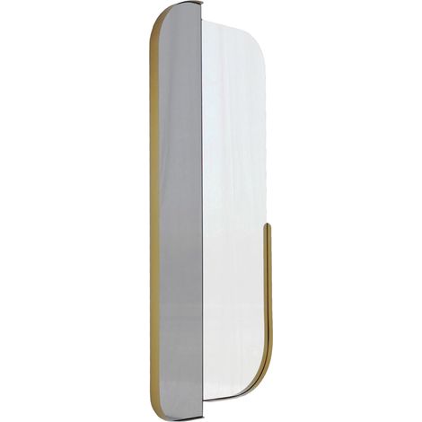 Specchio Gavirate, Forma Rettangolare, Tipologia a Parete, Colore Struttura Trasparente, 60x130h cm oro