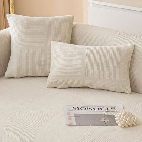 1 Housse de canapé, Velours antidérapant, Forme L universelle, Protection meubles, Salon (1/5)