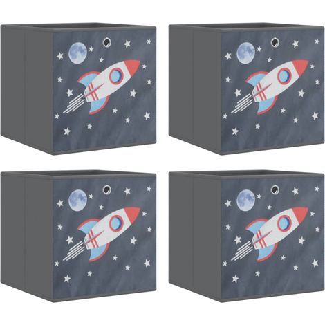 Boîtes de rangement pliables 4 pcs 32x32x32 cm tissu intissé