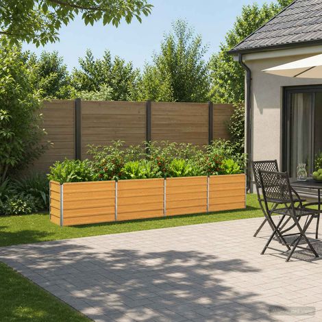 vidaXL Cama de Jardín Elevada Natural 320 x 40 x 55 cm (1/5)