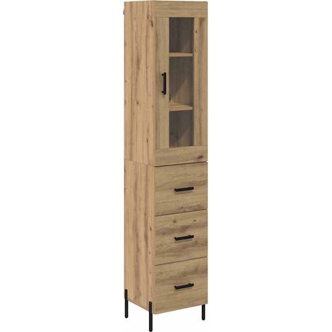 Maison Exclusive - Alacena Roble artesanal 34,5 x 34 x 180 cm Mad