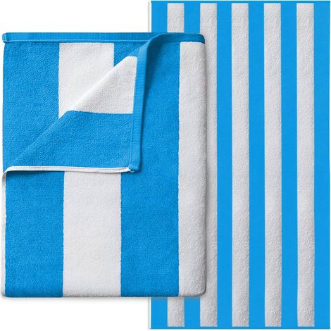 Grande Serviette de Plage en Microfibre, Super absorbante, Anti-Sable, Serviette de Plage Extra Large pour Adultes (100 x 200 cm), Douce, compacte et légère (1 pièce), Bleu