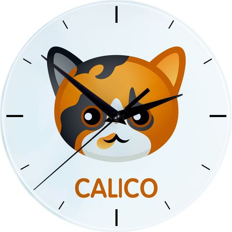 Kaliko Cat - Reloj de MDF con gráficos e inscripción de Art-Dog (1/4)