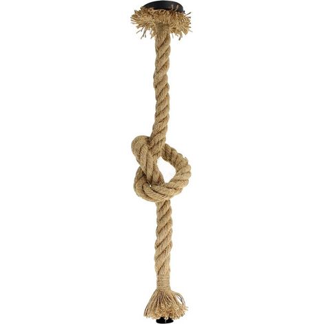 Xanlite – Suspension vintage en corde de chanvre pour ampoule E27 – Longueur 150 cm – Style rétro moderne – SDVCOR01