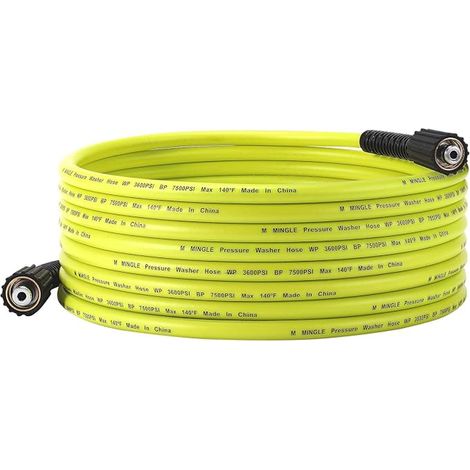 MINGLE Pressure Hose 7.5 m x 1/4", M22 Fittings 14 mm, 250 Bar (1/4)