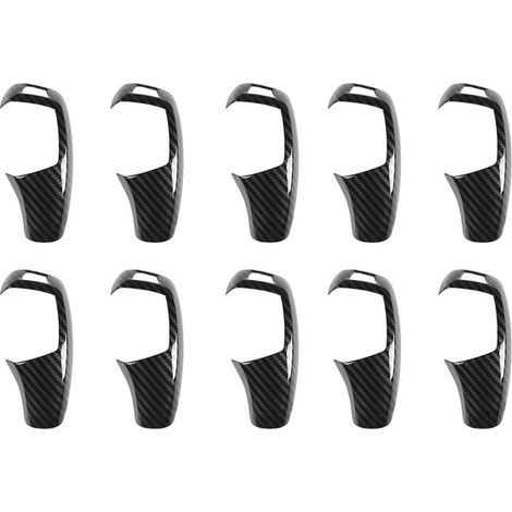 10 coperture in fibra di carbonio per pomello del cambio auto per F20 F30 F31 F34 X5 (1/2)